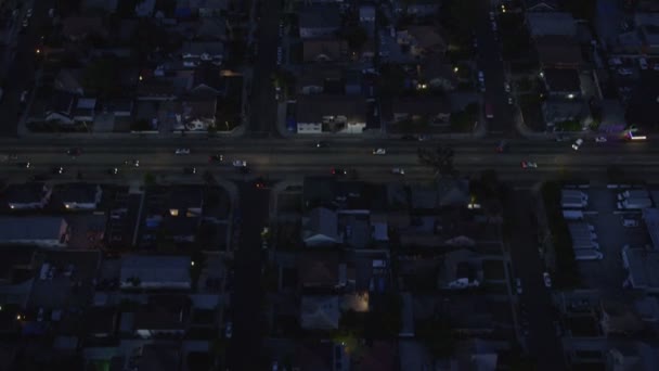 Los Angeles suburbs at night — Stock Video