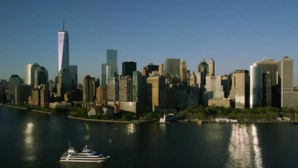 Ciudad de Nueva York paisaje urbano y rascacielos — Vídeo de stock