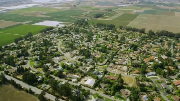 Californië voorsteden huizen en steden — Stockvideo