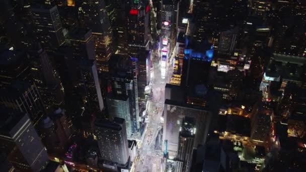 Times Square à noite — Vídeo de Stock