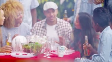 arkadaşlar barbekü partisinde bira içmek