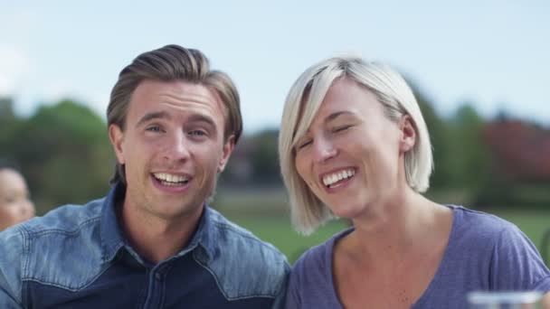 Couple having a video chat — Stock Video