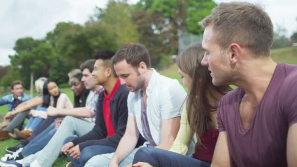 Amigos juntos al aire libre — Vídeo de stock