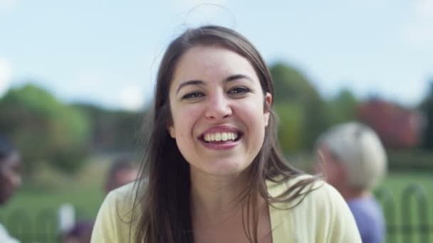 Mujer teniendo un video chat — Vídeo de stock