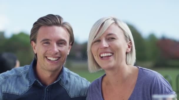 Couple having a video chat — Stock Video