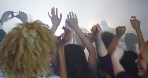 Crowd at live music event — Stock Video