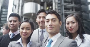 Şehir finansal bölgesinde iş takım