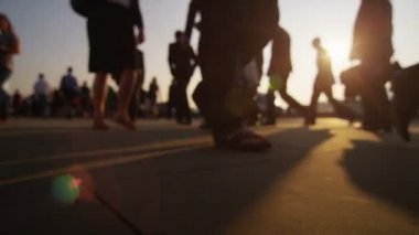 Londra yürüyerek şehir işçilerin ayakları