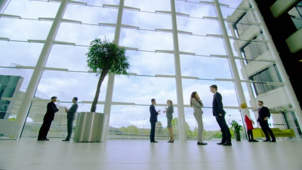 Business group in office building — Stock Video