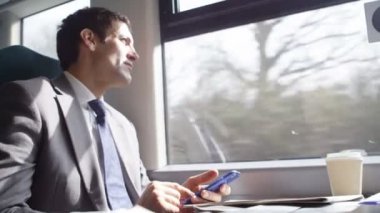 smartphone cep telefonu ile trende el manifatura