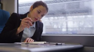 Kadın yönetici onun dijital tablet üzerinde çalışan 