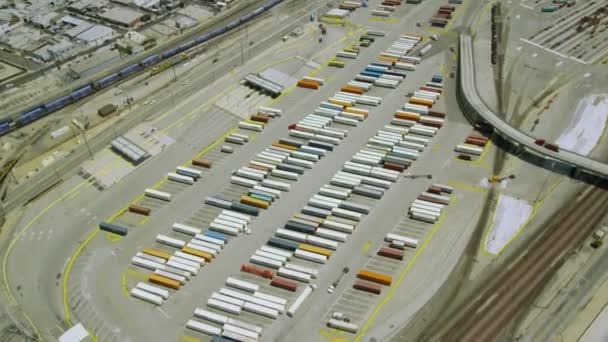 Muelles portuarios de Los Ángeles — Vídeo de stock