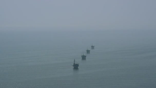 Navios porta-contentores no mar perto de São Francisco — Vídeo de Stock