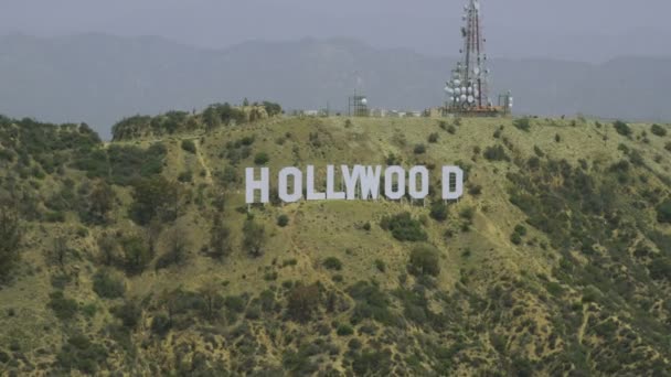 Hollywood σημάδι στο Λος Άντζελες — Αρχείο Βίντεο