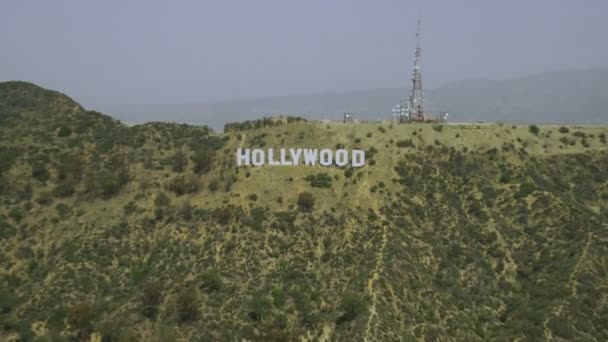 Sinal de Hollywood em Los Angeles — Vídeo de Stock