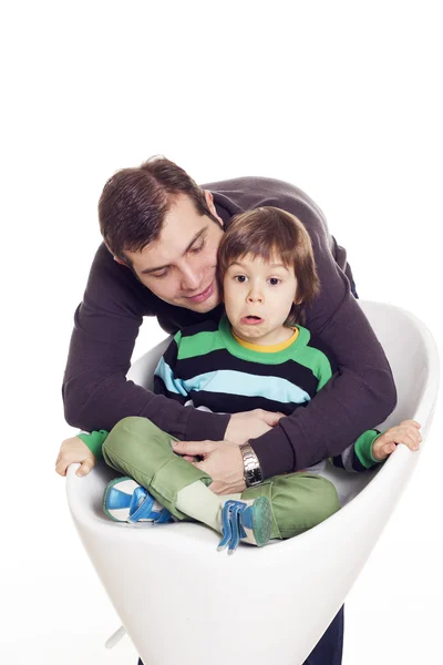 Father and his pained son — Stock Photo, Image