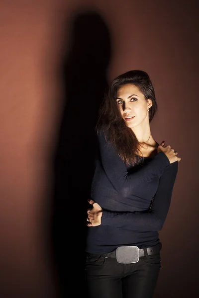 Retrato de mulher bonita — Fotografia de Stock