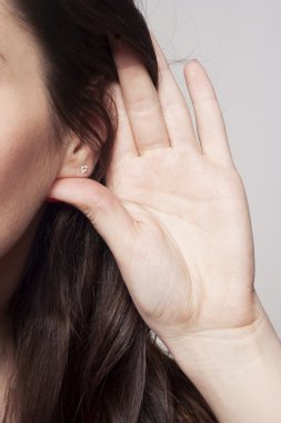 kadının kulak yakın çekim