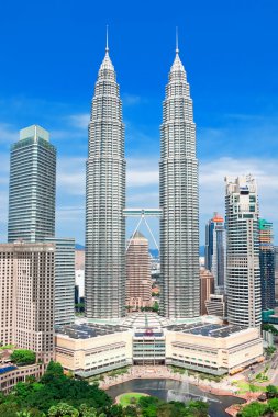Petronas Twin Towers at day in Kuala Lumpu clipart