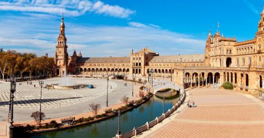 Plaza de Espana. Sevilla, İspanya