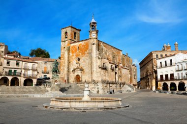 Plaza Mayor. Trujillo, Caceres, İspanya
