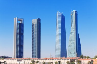 Skyscrapers Cuatro Torres Business Area in Madrid, Spain clipart