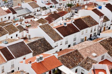 çatılar Olvera. Andalusia, İspanya
