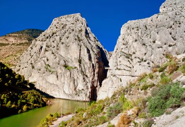 gorge chorro, malaga provin yılında Kraliyet iz (el caminito del rey)