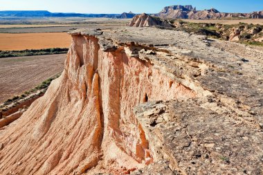 dağ castildetierra bardenas reales doğa parkı, navarra,