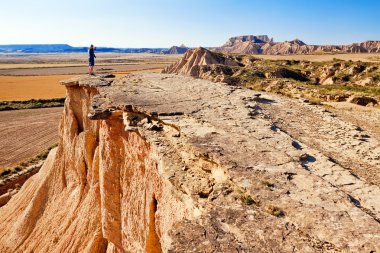 dağ castildetierra bardenas reales doğa parkı, navarra,