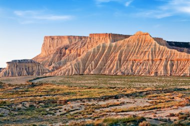 dağ castildetierra bardenas reales doğa parkı, navarra,