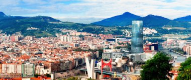 View of city Bilbao, Spain clipart