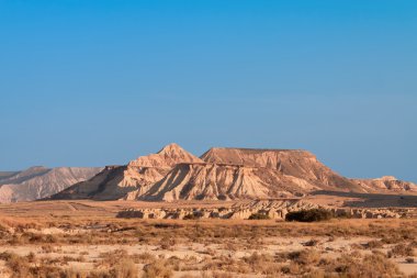 Mountain Castildetierra in Bardenas Reales Nature Park, Navarra, clipart