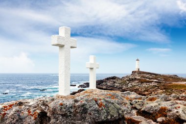 Sahil della Morte. Faro Corme. Galiçya, İspanya.
