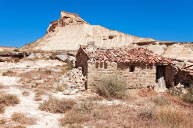 dağ castildetierra bardenas reales doğa parkı, navarra,