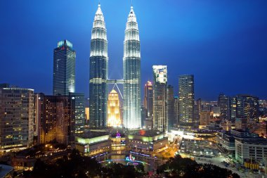 Petronas Twin Towers in Kuala Lumpur clipart