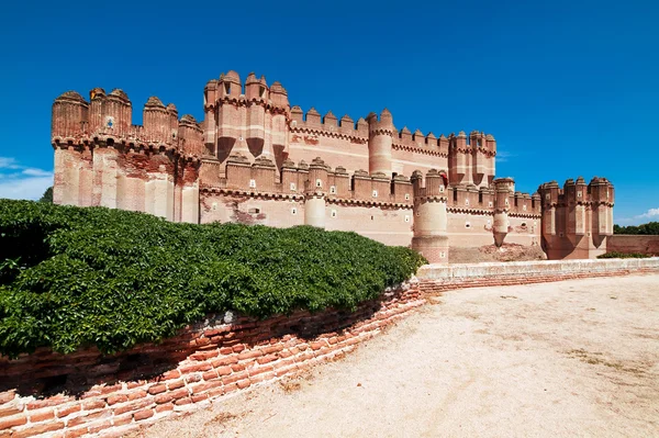 Vista do Castelo da Coca, província de Segóvia, centro da Espanha — Fotografia de Stock