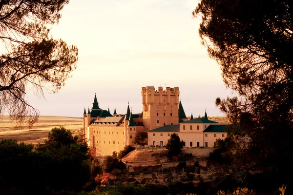 Hrad alcazar segovia, Kastilie a León, Španělsko — Stock fotografie