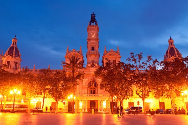 Stadhuis gebouw in valencia, Spanje. — Stockfoto