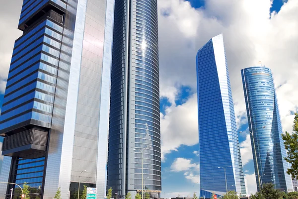 Skyscrapers Cuatro Torres Business Area in Madrid, Spain — Stock Photo, Image