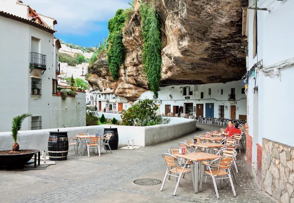 View of historic center in Setenil de las Bodegas, Cadiz, Spain — Stock Fotó