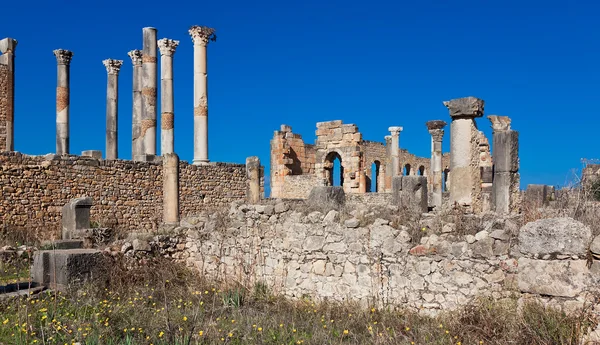 Ruínas romanas em Volubilis, Meknes Tafilalet, Marrocos — Fotografia de Stock