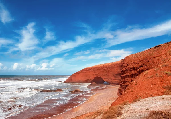 Legzira 海滩，西迪伊夫尼，Souss-马萨-德拉摩洛哥 — 图库照片