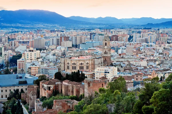 Uitzicht over Malaga, Andalusie, Spanje — Stockfoto