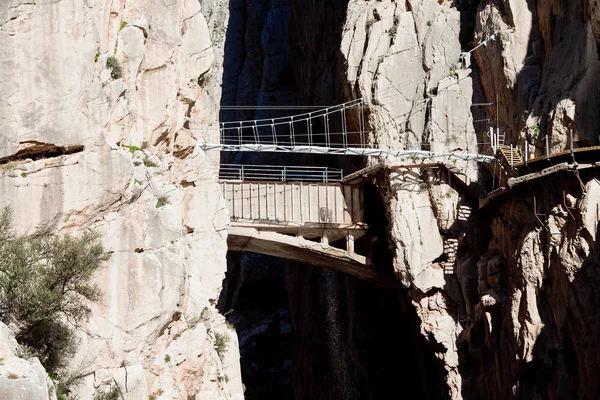 Sentier Royal (El Caminito del Rey) dans la gorge Chorro, Malaga provin — Photo