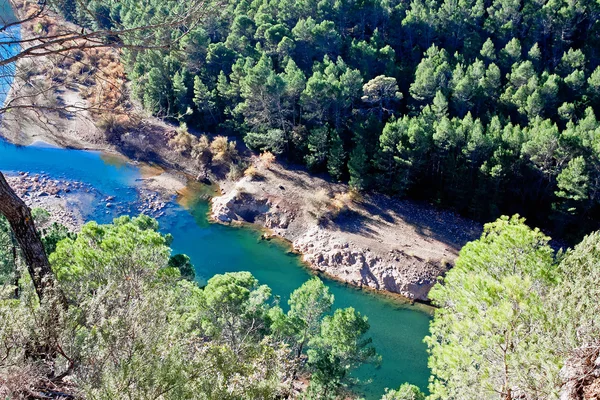 Mountains landscape with river. Guadalquivir river — Stock Photo, Image