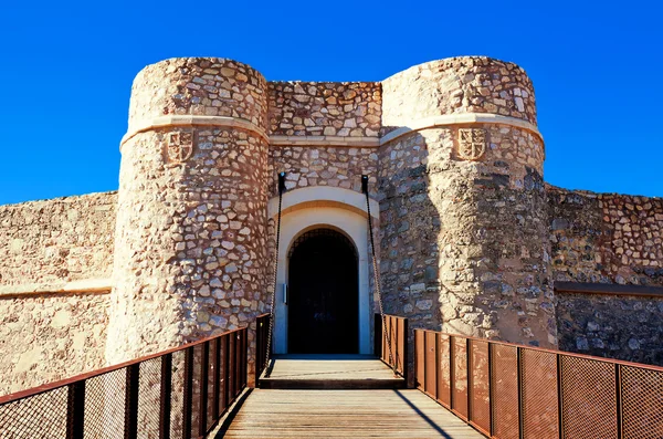 Gate of castle of Chinchilla. Chinchilla de Monte-Aragon, provin — Stock Photo, Image