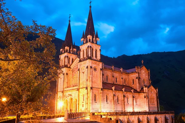 大教堂的圣塔玛丽亚、 covadonga、 阿斯图利亚斯、 西班牙 — 图库照片