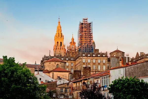 Restaurování katedrály Santiago de Compostela. Galicie, Španělsko — Stock fotografie