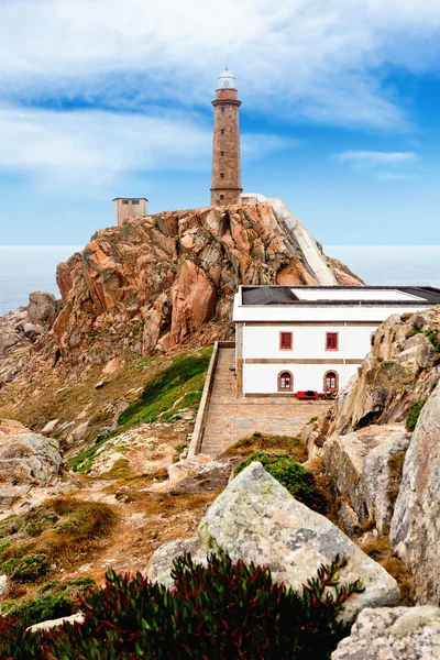 Deniz feneri Cabo Vilan, Galiçya, İspanya — Stok fotoğraf